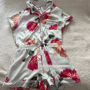 Victoria's Secret Floral Silky Romper